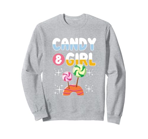 Süßes Candy Girl Shirt Regenbogen Zuckerwatte Sweatshirt Süßes Candy Girl Shirt Regenbogen Zuckerwatte Sweatshirt von Cute Candy Girl Sweet Treats Kids Gift Halloween