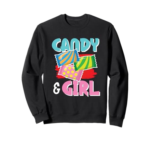 Süßes Candy Girl Shirt Regenbogen Zuckerwatte Sweatshirt Süßes Candy Girl Shirt Regenbogen Zuckerwatte Sweatshirt von Cute Candy Girl Sweet Treats Kids Gift Halloween
