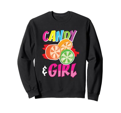 Süßes Candy Girl Shirt Regenbogen Zuckerwatte Sweatshirt Süßes Candy Girl Shirt Regenbogen Zuckerwatte Sweatshirt von Cute Candy Girl Sweet Treats Kids Gift Halloween