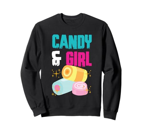Süßes Candy Girl Shirt Regenbogen Zuckerwatte Sweatshirt Süßes Candy Girl Shirt Regenbogen Zuckerwatte Sweatshirt von Cute Candy Girl Sweet Treats Kids Gift Halloween
