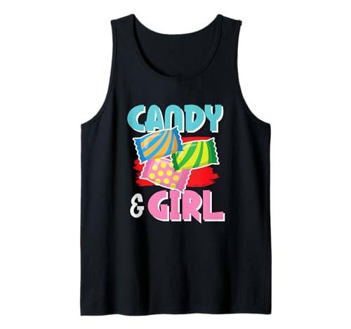 Süßes Candy Girl Shirt Regenbogen Zuckerwatte Tank Top Süßes Candy Girl Shirt Regenbogen Zuckerwatte Tank Top von Cute Candy Girl Sweet Treats Kids Gift Halloween