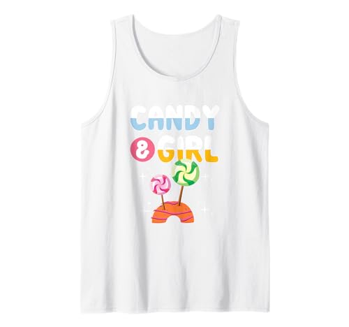 Süßes Candy Girl Shirt Regenbogen Zuckerwatte Tank Top Süßes Candy Girl Shirt Regenbogen Zuckerwatte Tank Top von Cute Candy Girl Sweet Treats Kids Gift Halloween