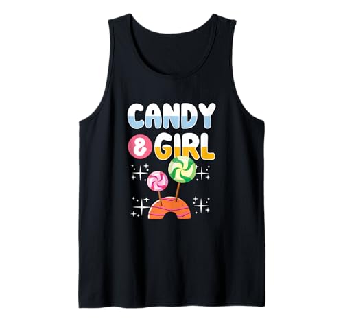 Süßes Candy Girl Shirt Regenbogen Zuckerwatte Tank Top Süßes Candy Girl Shirt Regenbogen Zuckerwatte Tank Top von Cute Candy Girl Sweet Treats Kids Gift Halloween
