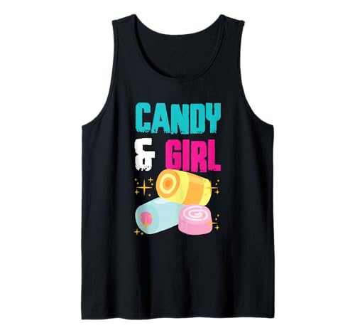 Süßes Candy Girl Shirt Regenbogen Zuckerwatte Tank Top Süßes Candy Girl Shirt Regenbogen Zuckerwatte Tank Top von Cute Candy Girl Sweet Treats Kids Gift Halloween