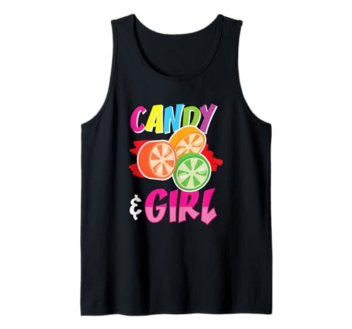 Süßes Candy Girl Shirt Regenbogen Zuckerwatte Tank Top Süßes Candy Girl Shirt Regenbogen Zuckerwatte Tank Top von Cute Candy Girl Sweet Treats Kids Gift Halloween