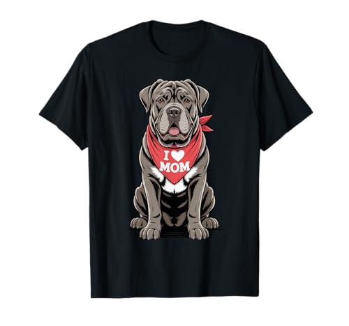 Ich Liebe Mama Cane Corso Lover Dog Muttertag T-Shirt von Cute Cane Corso Mom Dog Lover