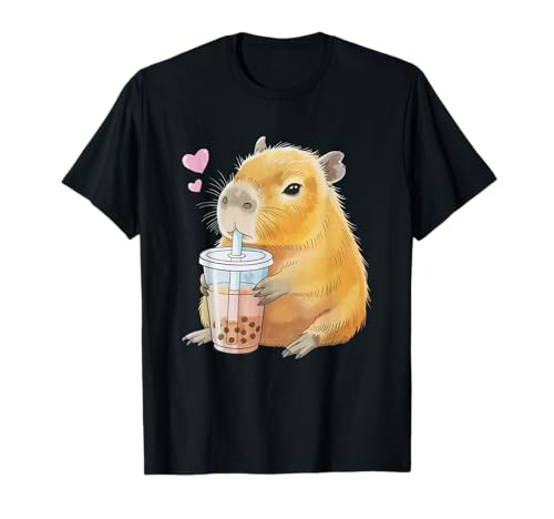Süßes Capybara-Getränk Bubble Boba Tea Lustiges Capybara-Mädchen für Kinder T-Shirt Süßes Capybara-Getränk Bubble Boba Tea Lustiges Capybara-Mädchen für Kinder T-Shirt von Cute Capybara Drink Bubble Boba Tea
