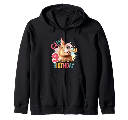 Capybara Geburtstagsparty-Dekoration für Kinder Kapuzenjacke Capybara Geburtstagsparty-Dekoration für Kinder Kapuzenjacke von Cute Capybara Lover Kids Birthday Apparel Age 1-12