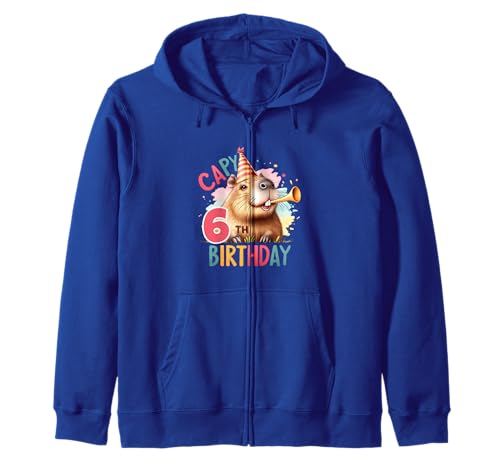 Capybara Geburtstagsparty-Dekoration für Kinder Kapuzenjacke Capybara Geburtstagsparty-Dekoration für Kinder Kapuzenjacke von Cute Capybara Lover Kids Birthday Apparel Age 1-12