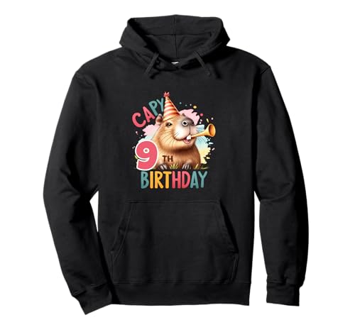 Capybara Geburtstagsparty-Dekoration für Kinder Pullover Hoodie Capybara Geburtstagsparty-Dekoration für Kinder Pullover Hoodie von Cute Capybara Lover Kids Birthday Apparel Age 1-12