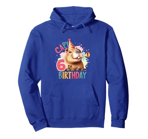 Capybara Geburtstagsparty-Dekoration für Kinder Pullover Hoodie Capybara Geburtstagsparty-Dekoration für Kinder Pullover Hoodie von Cute Capybara Lover Kids Birthday Apparel Age 1-12