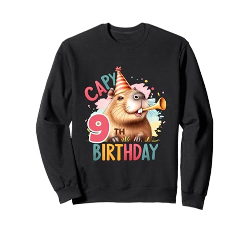Capybara Geburtstagsparty-Dekoration für Kinder Sweatshirt Capybara Geburtstagsparty-Dekoration für Kinder Sweatshirt von Cute Capybara Lover Kids Birthday Apparel Age 1-12