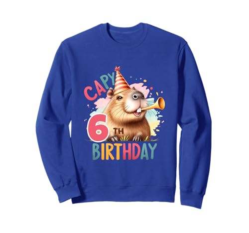 Capybara Geburtstagsparty-Dekoration für Kinder Sweatshirt Capybara Geburtstagsparty-Dekoration für Kinder Sweatshirt von Cute Capybara Lover Kids Birthday Apparel Age 1-12