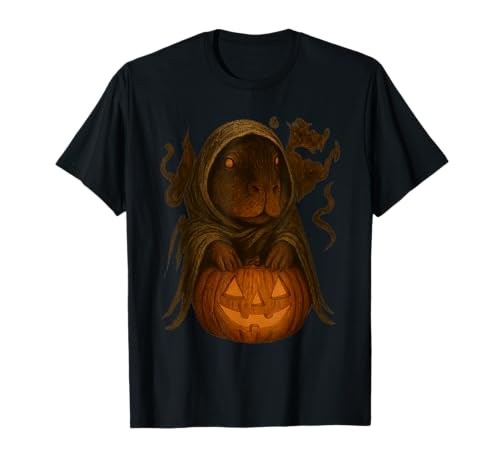 Lustige Vintage Capybara Halloween Kürbis Gruselige Geist Frauen T-Shirt Lustige Vintage Capybara Halloween Kürbis Gruselige Geist Frauen T-Shirt von Cute Capybara Witch Apparels