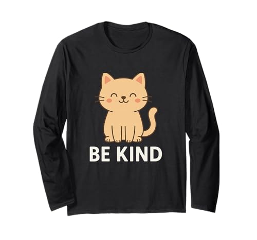 Niedliche Katze, Geschenk für Tierliebhaber, Kätzchen für Frauen Langarmshirt Niedliche Katze, Geschenk für Tierliebhaber, Kätzchen für Frauen Langarmshirt von Cute Cat Be Kind