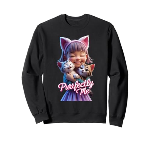 Niedliches Katzenmädchen, lustiges Unisex-Design für Männer und Frauen Sweatshirt von Cute Cat Girl Funny Unisex Design Men Women Tee