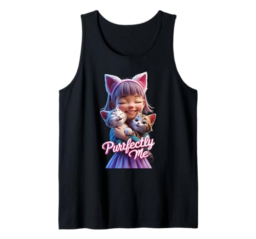 Niedliches Katzenmädchen, lustiges Unisex-Design für Männer und Frauen Tank Top von Cute Cat Girl Funny Unisex Design Men Women Tee