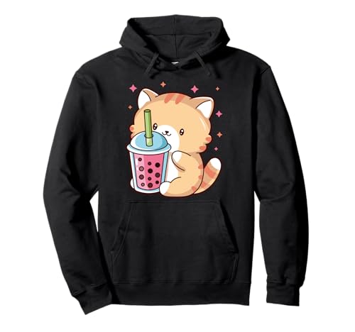 Katze trinkt Bubble Boba Tea Anime Manga Kawaii Mädchen Outfit Pullover Hoodie Katze trinkt Bubble Boba Tea Anime Manga Kawaii Mädchen Outfit Pullover Hoodie von Cute Cat Pet Lovers Kids Anime Decorations Gifts
