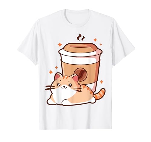 Kawaii Katze Kaffee Japanische Anime Manga Mädchen Junge Frauen Outfit T-Shirt Kawaii Katze Kaffee Japanische Anime Manga Mädchen Junge Frauen Outfit T-Shirt von Cute Cats with Coffee Pet Lovers Decorations Gifts