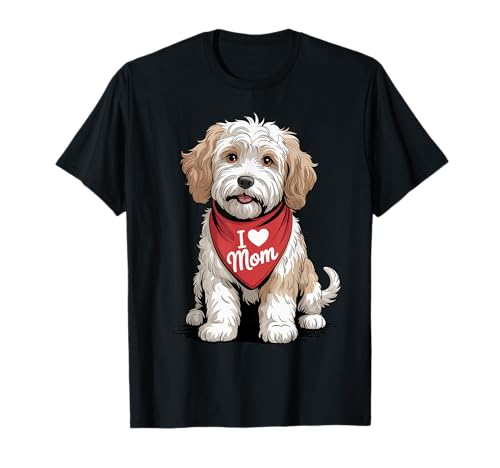 Ich Liebe Mama Cockapoo Lover Dog Muttertag T-Shirt von Cute Cavapoo Mom Doodle Dog Lover
