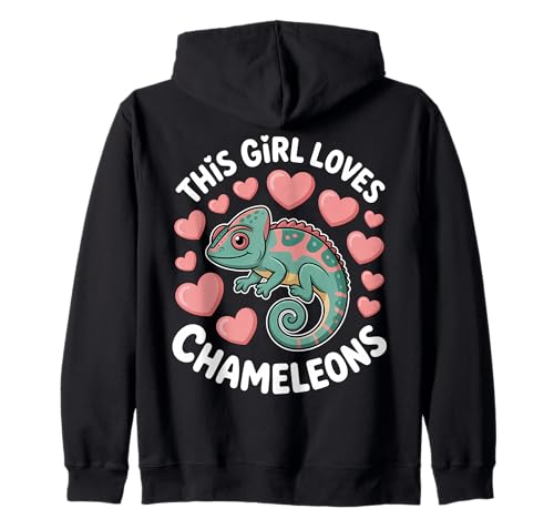 This Girl Loves Chamäleons Kapuzenjacke This Girl Loves Chamäleons Kapuzenjacke von Cute Chameleon Funny Chameleons Design