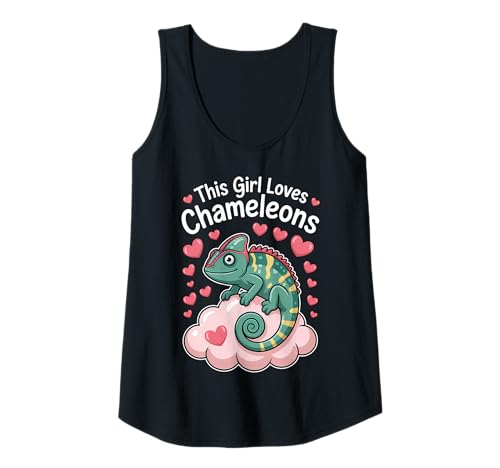 Damen This Girl Loves Chamäleons Tank Top Damen This Girl Loves Chamäleons Tank Top von Cute Chameleon Funny Chameleons Designs
