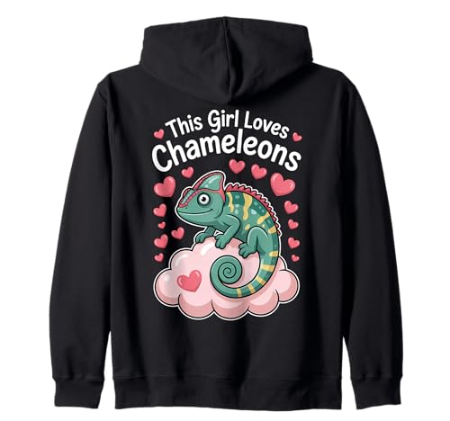This Girl Loves Chamäleons Kapuzenjacke This Girl Loves Chamäleons Kapuzenjacke von Cute Chameleon Funny Chameleons Designs