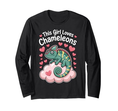 This Girl Loves Chamäleons Langarmshirt This Girl Loves Chamäleons Langarmshirt von Cute Chameleon Funny Chameleons Designs