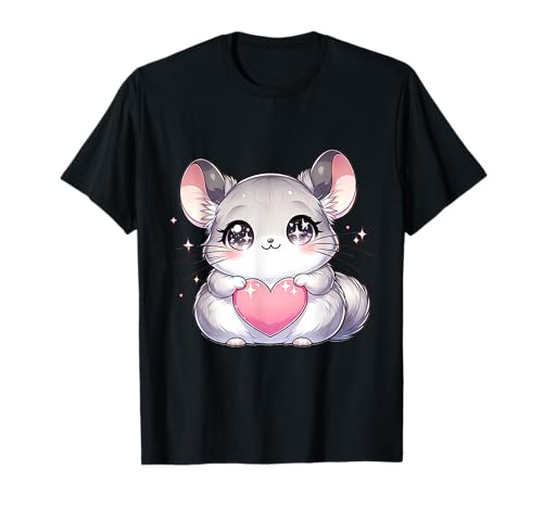 Kawaii Chinchilla Valentinstag Kinder Teen Mädchen Otaku T-Shirt Kawaii Chinchilla Valentinstag Kinder Teen Mädchen Otaku T-Shirt von Cute Chinchilla Holding Heart for Valentines