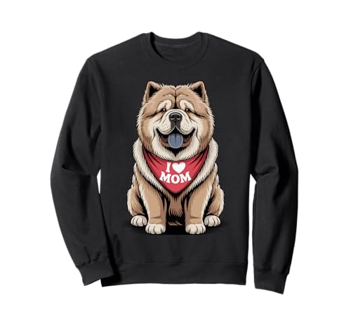 Ich Liebe Mama Chow Chow Lover Hund Muttertag Sweatshirt von Cute Chow Chow Mom Dog Lover