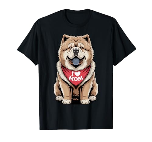 Ich Liebe Mama Chow Chow Lover Hund Muttertag T-Shirt von Cute Chow Chow Mom Dog Lover
