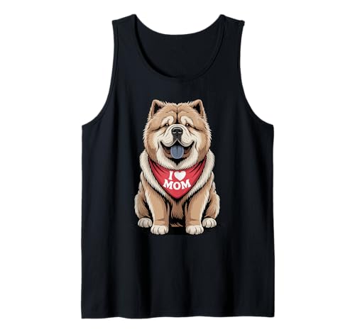 Ich Liebe Mama Chow Chow Lover Hund Muttertag Tank Top von Cute Chow Chow Mom Dog Lover