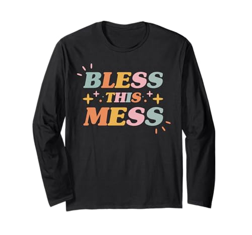 Bless This Mess Christian Faith Inspirational Women Langarmshirt Bless This Mess Christian Faith Inspirational Women Langarmshirt von Cute Christian Faith