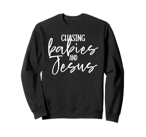Christliche Frauen jagen Babys und Jesus Glaube Gott Gebet Bi Sweatshirt Christliche Frauen jagen Babys und Jesus Glaube Gott Gebet Bi Sweatshirt von Cute Christian Shirts for Women by KatLou Designs