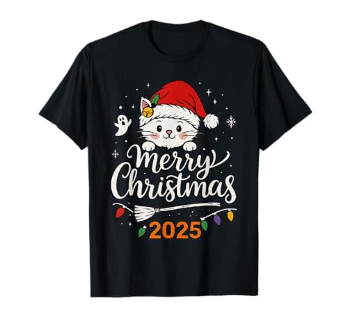 Frohe Weihnachten Lichter Rot Weihnachtsmannmütze Xmas Familie Männer Frauen T-Shirt Frohe Weihnachten Lichter Rot Weihnachtsmannmütze Xmas Familie Männer Frauen T-Shirt von Cute Christmas Shirts Kids Women Men
