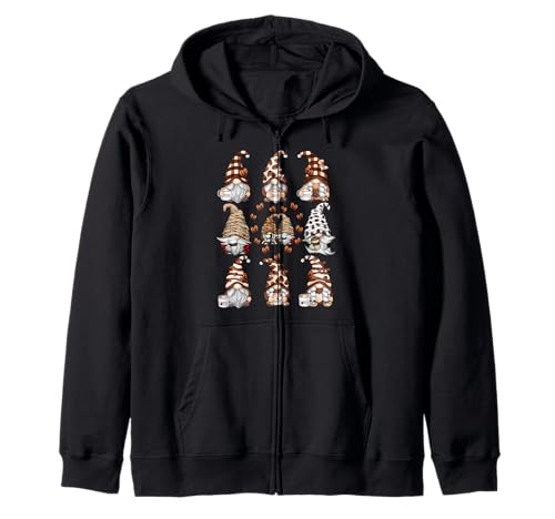 Novelty Coffee Graphic for Women and Men Funny GNOME Kapuzenjacke von Cute Coffee Lover Gifts With Gnomes By MiGiLaMo