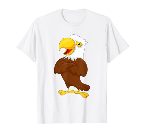 Kinder Motiv Weißkopfseeadler T-Shirt von Cute Colorful Zoo Cartoon Animal Kids