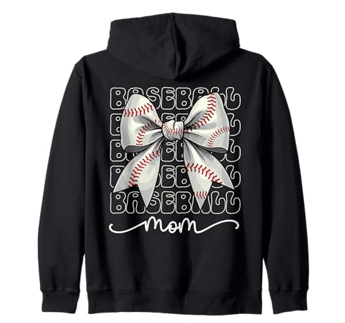 Baseball Mom Coquette Bow for Women Baseball Mama Ribbon Kapuzenjacke Baseball Mom Coquette Bow for Women Baseball Mama Ribbon Kapuzenjacke von Cute Coquette Bow Baseball Designs