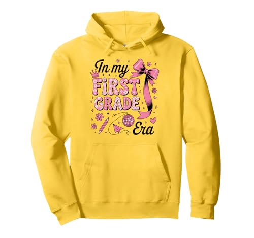 In meiner ersten Klasse: Coquette Bow Back to School Girls Pullover Hoodie In meiner ersten Klasse: Coquette Bow Back to School Girls Pullover Hoodie von Cute Coquette Bow First Grade Back to School Gifts