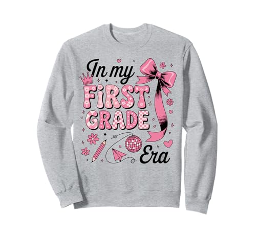 In meiner ersten Klasse: Coquette Bow Back to School Girls Sweatshirt In meiner ersten Klasse: Coquette Bow Back to School Girls Sweatshirt von Cute Coquette Bow First Grade Back to School Gifts