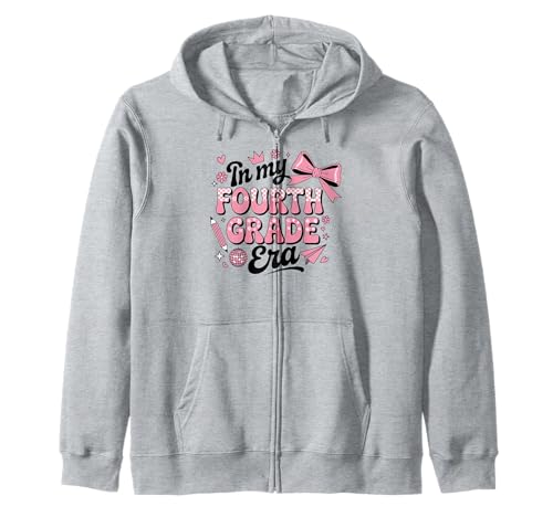 In meiner vierten Klasse verbeugen Sich die Mädchen Wieder zur Schule Kapuzenjacke von Cute Coquette Bow Fourth Grade Back to School