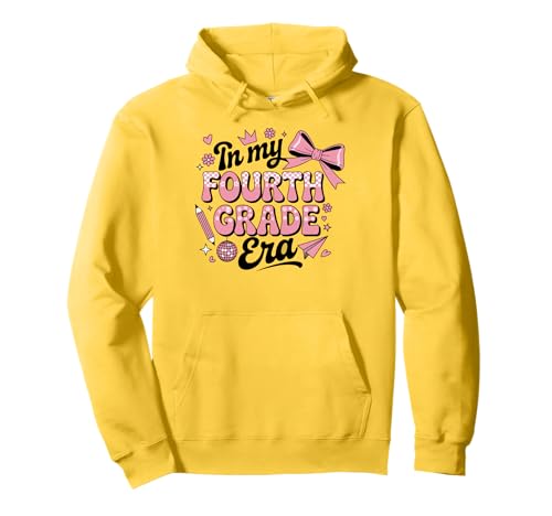 In meiner vierten Klasse verbeugen Sich die Mädchen Wieder zur Schule Pullover Hoodie von Cute Coquette Bow Fourth Grade Back to School