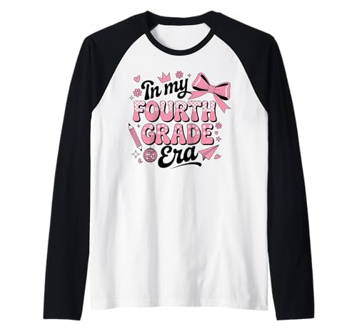 In meiner vierten Klasse verbeugen Sich die Mädchen Wieder zur Schule Raglan In meiner vierten Klasse verbeugen Sich die Mädchen Wieder zur Schule Raglan von Cute Coquette Bow Fourth Grade Back to School