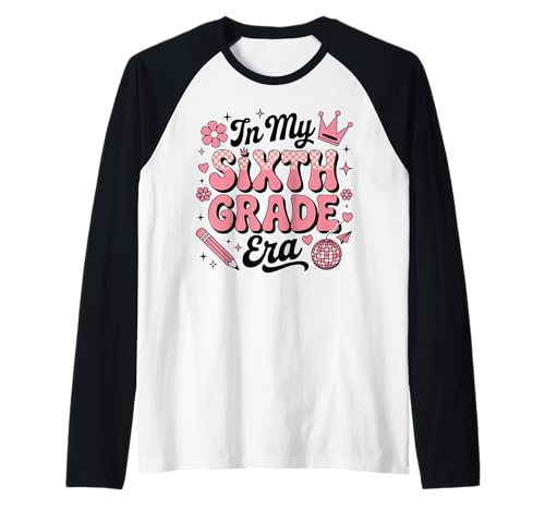 In meiner sechsten Klasse: Coquette Bow Back to School Girls Raglan In meiner sechsten Klasse: Coquette Bow Back to School Girls Raglan von Cute Coquette Bow Sixth Grade Back to School Gifts