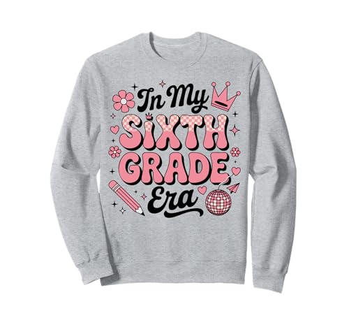 In meiner sechsten Klasse: Coquette Bow Back to School Girls Sweatshirt In meiner sechsten Klasse: Coquette Bow Back to School Girls Sweatshirt von Cute Coquette Bow Sixth Grade Back to School Gifts