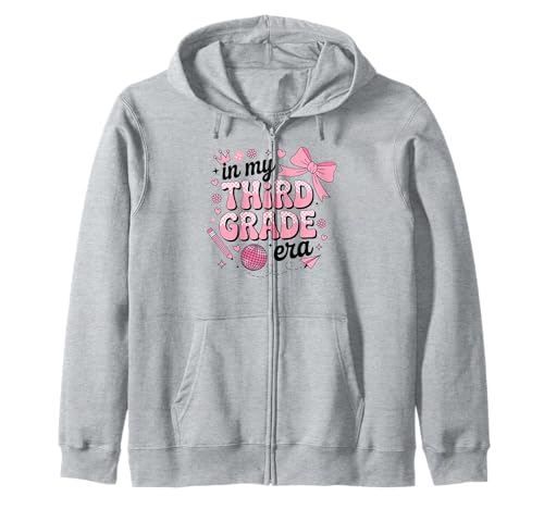 In meiner dritten Klasse verbeugen Sich die Mädchen Wieder zur Schule Kapuzenjacke In meiner dritten Klasse verbeugen Sich die Mädchen Wieder zur Schule Kapuzenjacke von Cute Coquette Bow Third Grade Back to School Gifts