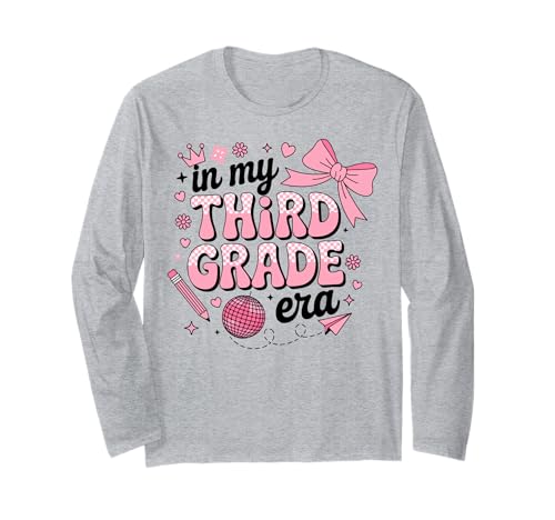 In meiner dritten Klasse verbeugen Sich die Mädchen Wieder zur Schule Langarmshirt In meiner dritten Klasse verbeugen Sich die Mädchen Wieder zur Schule Langarmshirt von Cute Coquette Bow Third Grade Back to School Gifts