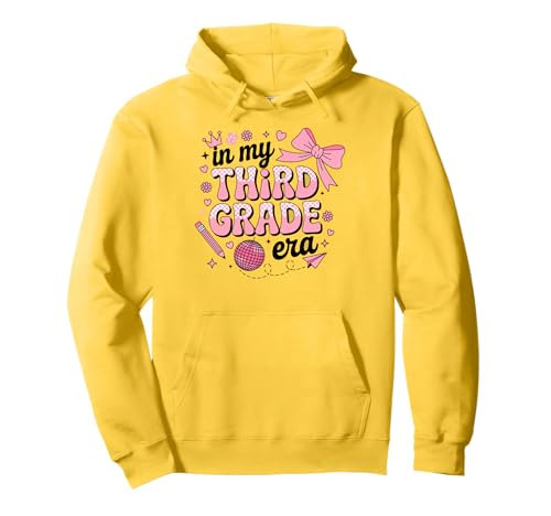 In meiner dritten Klasse verbeugen Sich die Mädchen Wieder zur Schule Pullover Hoodie In meiner dritten Klasse verbeugen Sich die Mädchen Wieder zur Schule Pullover Hoodie von Cute Coquette Bow Third Grade Back to School Gifts
