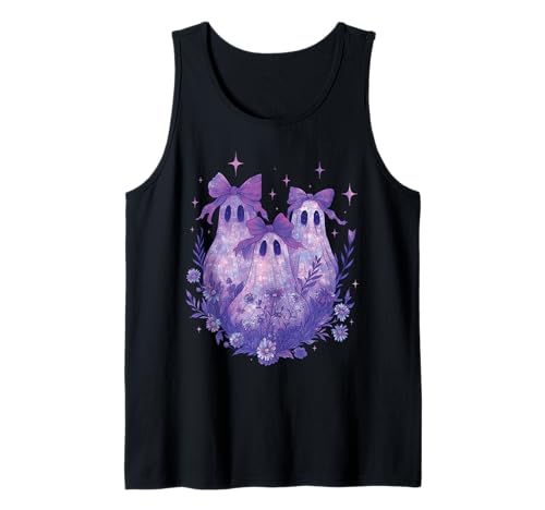 Süße kokette Geister Boho Pastell Hexe Halloween Mädchen Tank Top von Cute Coquette Ghost Witchy Boho Pastel Goth Girls