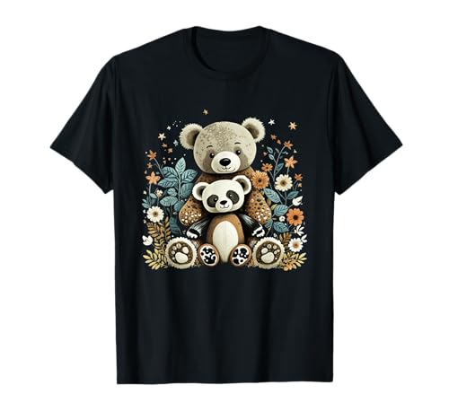 Cute Girls Teddy Bear and Ted Friend Floral Cottagecore T-Shirt Cute Girls Teddy Bear and Ted Friend Floral Cottagecore T-Shirt von Cute Cottagecore Teddy Bears